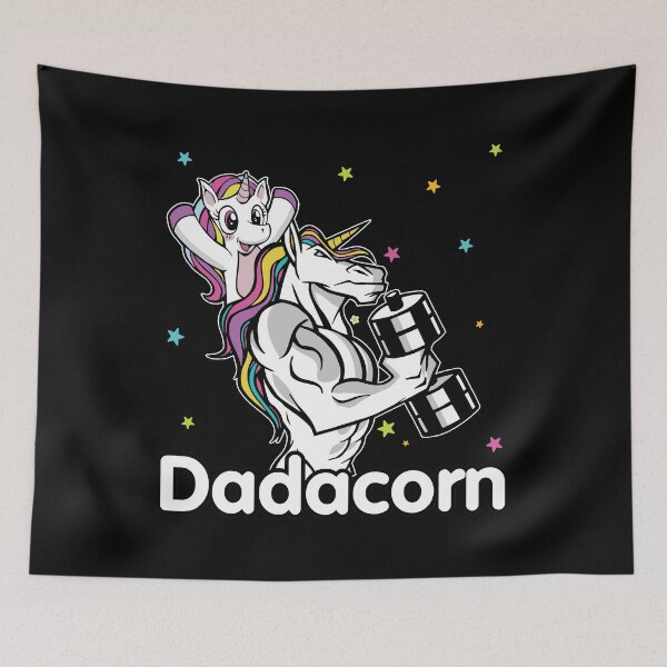 Item preview, Dadacorn - Muscle Dad And Baby Papacorn Unicorn design designed and sold by theodoros20.