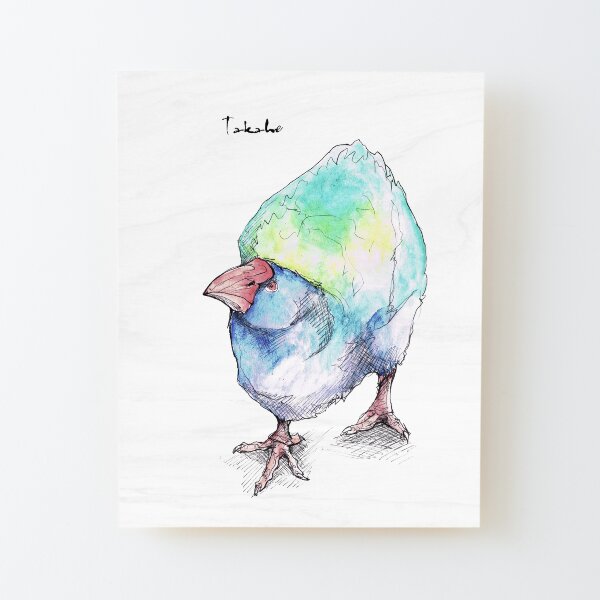Takahe Wood Mounted Print
