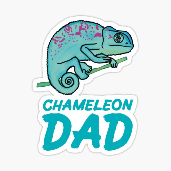 Artikel-Vorschau von Chameleon Dad für Chamäleonliebhaber, Blau, designt und verkauft von Mochi-Merch.