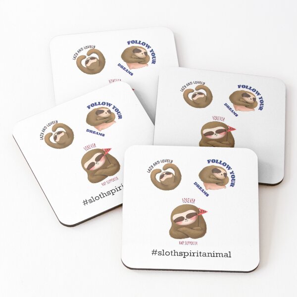 Item preview, sloth is my spirit animal sticker pack designed and sold by helkav.