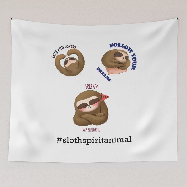 Item preview, sloth is my spirit animal sticker pack designed and sold by helkav.