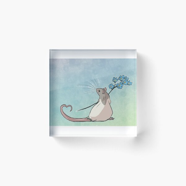 Forget Me Not Acrylic Block