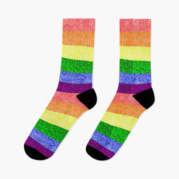 Item preview, Floral LGBTQ+ Pride Flag designed and sold by Day10Machine.