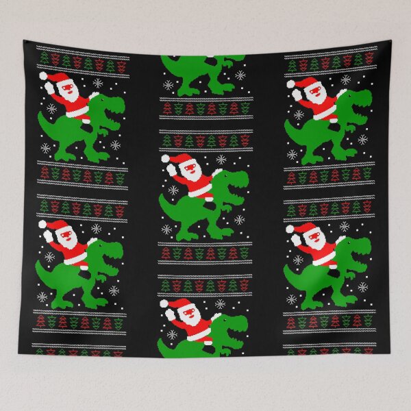 Item preview, Ugly Christmas Sweater - Santa T-rex designed and sold by VomHaus.