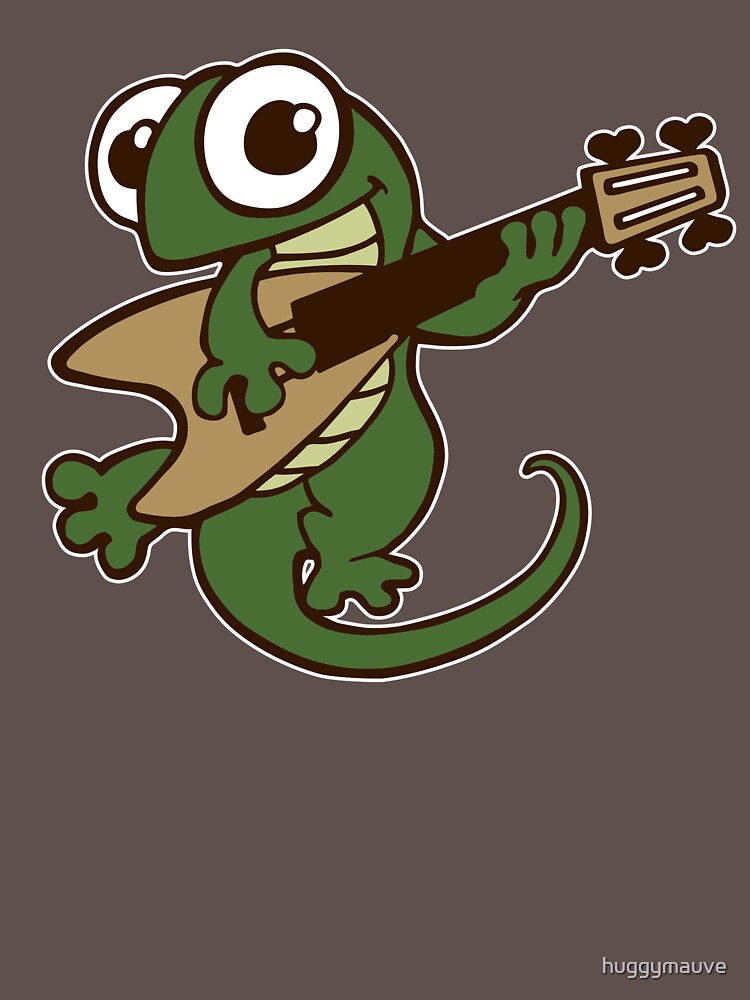 "lizard lizard music cartoon fun bass guitar" Tshirt by huggymauve