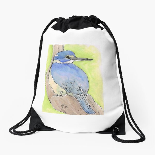 Kingfisher Drawstring Bag