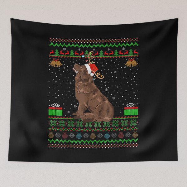 Item preview,  Reindeer Santa Hat Matching Ugly Newfoundland Christmas designed and sold by bonytmrz.
