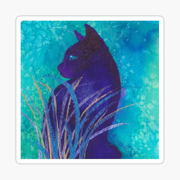 Cat Grass Sticker