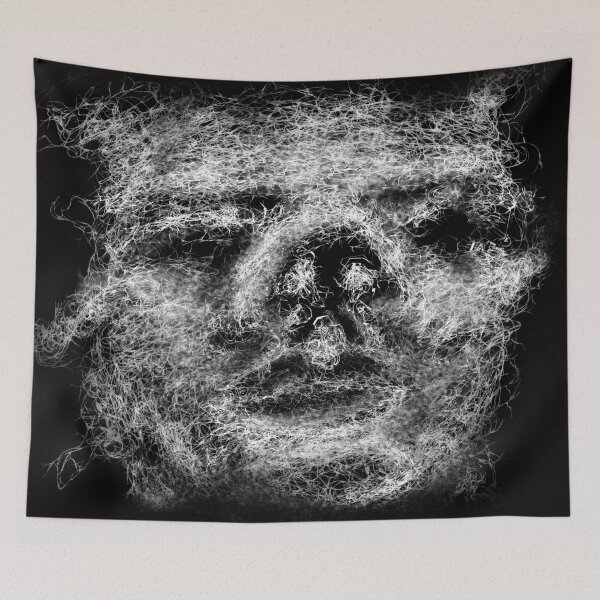 Item preview, Black And White Uncanny Face designed and sold by hprestored.