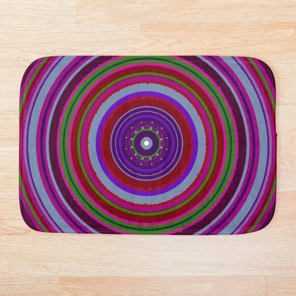 Artikelvorschau, ֎ HYPNOTIQUE ֍ Groovy ~*Party On Maroon!*~ 70er-Jahre-Retro-Kitsch-Meme-Thema ~ Abstrakte digitale Kunst ~ Mandala-Medaillon-Kaleidoskop Heilige Geometrie ~ bunte Töne ~ psychedelisches Volltrefferziel entworfen und verkauft von Spinning Plates 360.