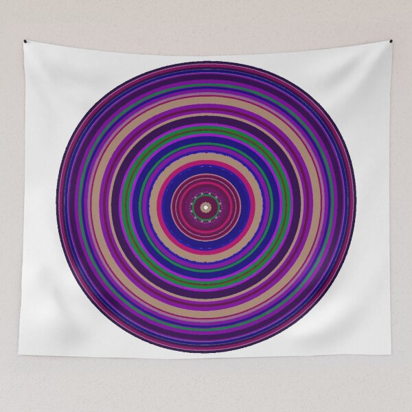 Item preview, ֎ HYPNOTIQUE ֍ Groovy ~*Party On Purple!*~ 70s Retro Kitsch Meme Theme ~ Abstract Digital Art ~ Mandala Medallion Kaleidoscope Sacred Geometry~colorful tones~psychadelic bulls eye target designed and sold by Spinning Plates 360.