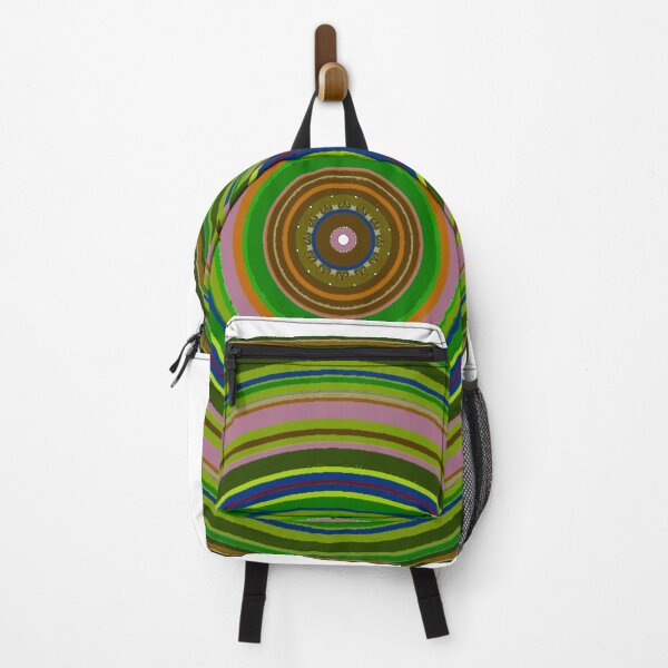 Item preview, ֎ HYPNOTIQUE ֍ Groovy ~*Party On Olive!*~ 70s Retro Kitsch Meme Theme ~ Abstract Digital Art ~ Mandala Medallion Kaleidoscope Sacred Geometry~colorful tones~psychadelic bulls eye target designed and sold by Spinning Plates 360.