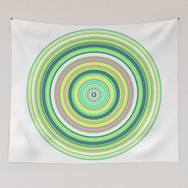 Item preview, ֎ HYPNOTIQUE ֍ Groovy ~*Party On Lime!*~ 70s Retro Kitsch Meme Theme ~ Abstract Digital Art ~ Mandala Medallion Kaleidoscope Sacred Geometry~colorful tones~psychadelic bulls eye target designed and sold by Spinning Plates 360.