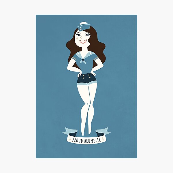 PROUD BRUNETTE Photographic Print