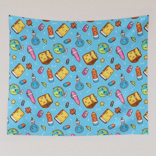 Item preview, Kawaii School Pattern, Kawaii School Seamless Pattern, School Pattern Design designed and sold by graphic-genie.