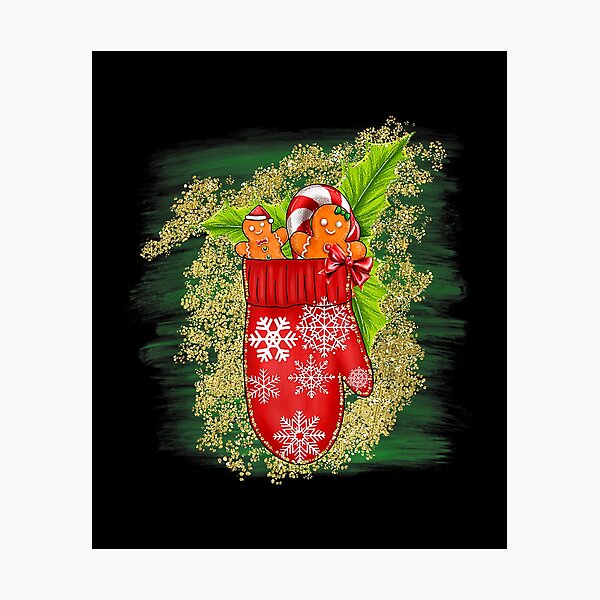 Okapi Lover Santa Hat Matching Ugly Christmas Photographic Print
