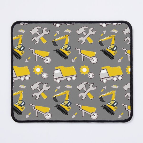 Item preview, Construction Trucks on gray Construction trucks on illuminating Yellow and ultimate gray - Kids Truck Lovers  designed and sold by chetan786.