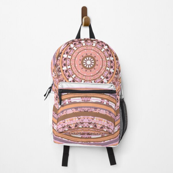 Item preview, ֎ HYPNOTIQUE ֍ Groovy ~*Peach Denim*~ 70s Retro Kitsch Meme Theme ~ Abstract Digital Art ~ Mandala Medallion Kaleidoscope Sacred Geometry~colorful tones~psychadelic bulls eye target designed and sold by Spinning Plates 360.