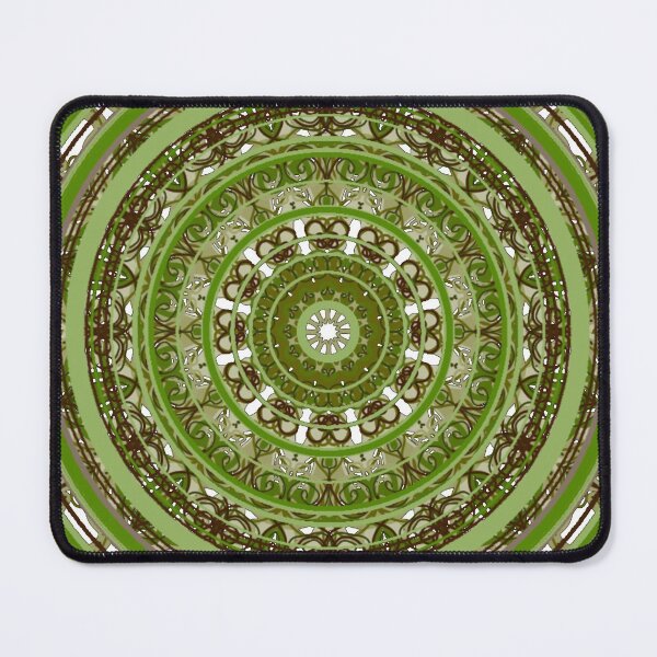 Item preview, ֎ HYPNOTIQUE ֍ Groovy ~*Olive Denim*~ 70s Retro Kitsch Meme Theme ~ Abstract Digital Art ~ Mandala Medallion Kaleidoscope Sacred Geometry~colorful tones~psychadelic bulls eye target designed and sold by Spinning Plates 360.
