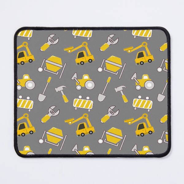 Item preview, Construction Trucks on gray Construction trucks on illuminating Yellow and ultimate gray - Kids Truck Lovers  designed and sold by chetan786.