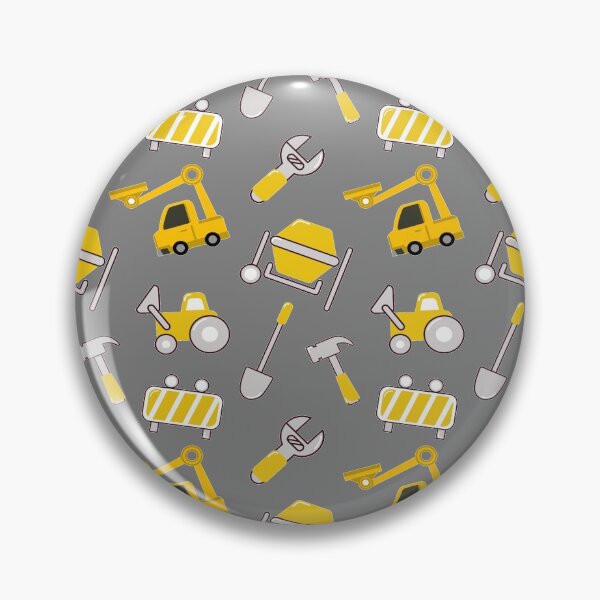 Item preview, Construction Trucks on gray Construction trucks on illuminating Yellow and ultimate gray - Kids Truck Lovers  designed and sold by chetan786.