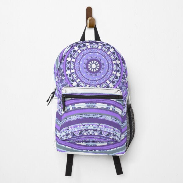 Item preview, ֎ HYPNOTIQUE ֍ Groovy ~*Violet Denim*~ 70s Retro Kitsch Meme Theme ~ Abstract Digital Art ~ Mandala Medallion Kaleidoscope Sacred Geometry~colorful tones~psychadelic bulls eye target designed and sold by Spinning Plates 360.
