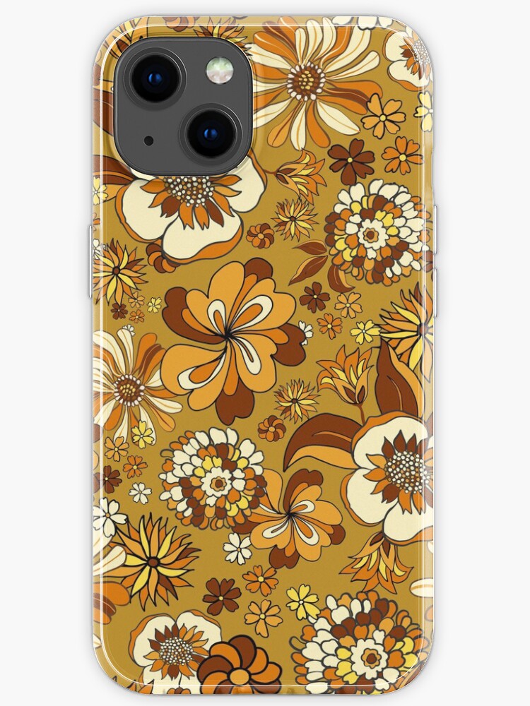 Golden Yellow Floral Amazing Flower Pattern Covered Artistic Phone Case Cover 