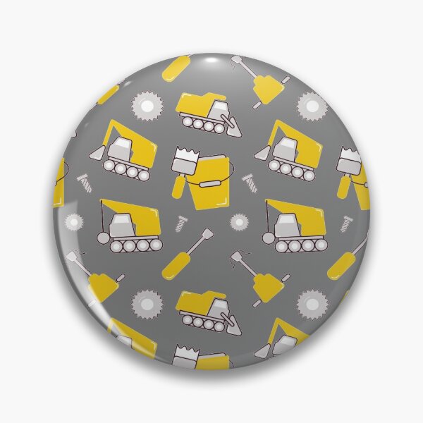 Item preview, Construction Trucks on gray Construction trucks on illuminating Yellow and ultimate gray - Kids Truck Lovers  designed and sold by chetan786.