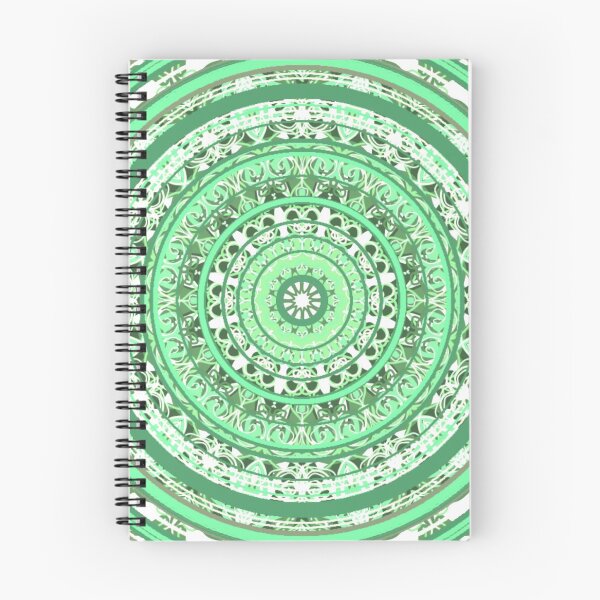 Item preview, ֎ HYPNOTIQUE ֍ Groovy ~*Mint Denim*~ 70s Retro Kitsch Meme Theme ~ Abstract Digital Art ~ Mandala Medallion Kaleidoscope Sacred Geometry~colorful tones~psychadelic bulls eye target designed and sold by Spinning Plates 360.