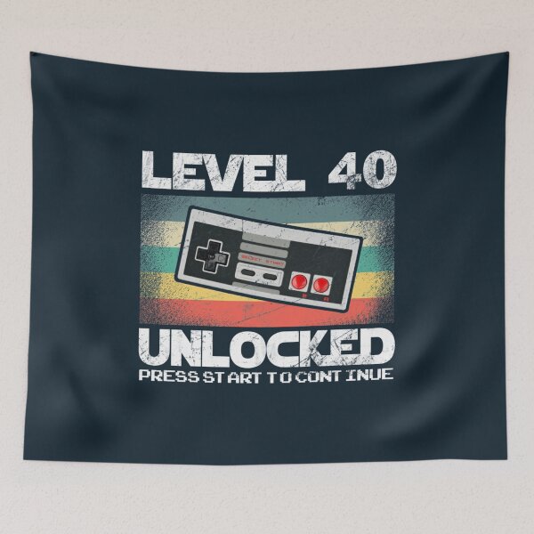 Artikelvorschau, 40 Jahre altes vierzig Geburtstagsgeschenk Level 40 freigeschalteter Spieler entworfen und verkauft von RStudioDesign.