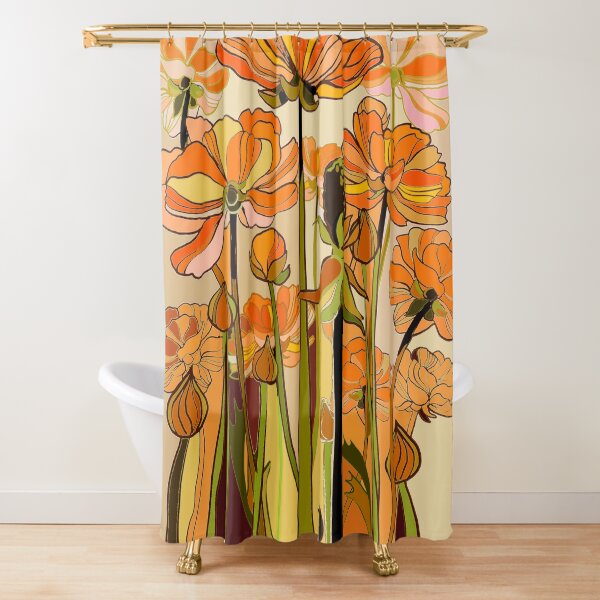 Retro Abstract Vintage Seventies Bold 1970S 50" Wide Curtain Panel by Roostery 