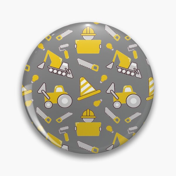 Item preview, Construction Trucks on gray Construction trucks on illuminating Yellow and ultimate gray - Kids Truck Lovers  designed and sold by chetan786.