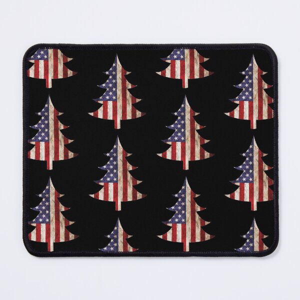 Item preview, American Flag Patriotic Colorful Christmas Tree Vintage Grunt USA Holiday Distressed Style designed and sold by Unicorny-Design.