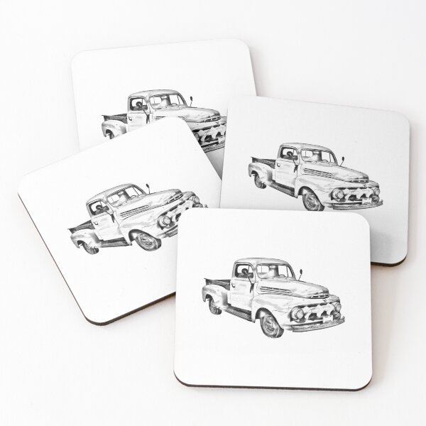 Item preview, 1951 ford F1 Pickup Truck Illustration designed and sold by RStudioDesign.