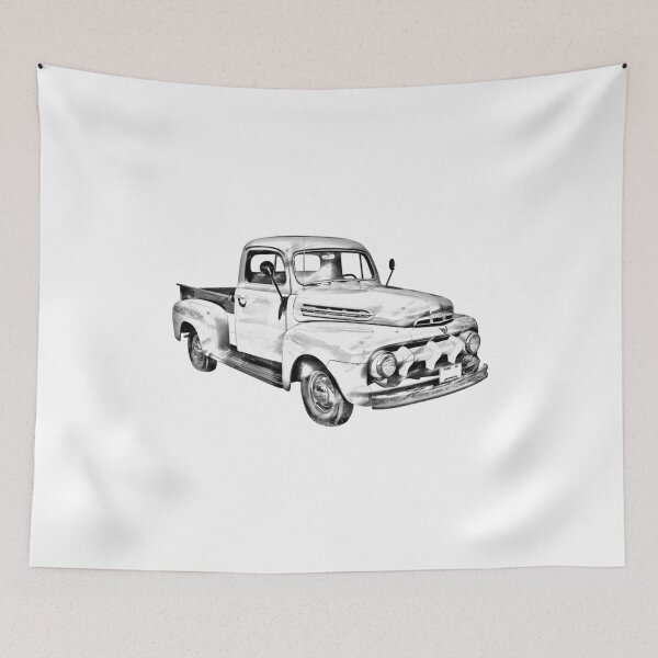 Item preview, 1951 ford F1 Pickup Truck Illustration designed and sold by RStudioDesign.