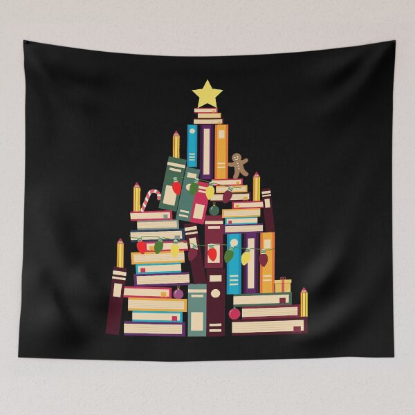 Item preview, Booklovers Christmas Book Tree designed and sold by mayrayami.