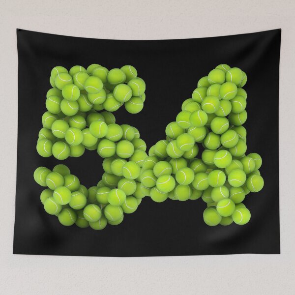 Item preview, Tennis Player Number 54 - Tennis Sports fifty-four Game Set Match 54 designed and sold by elhefe.