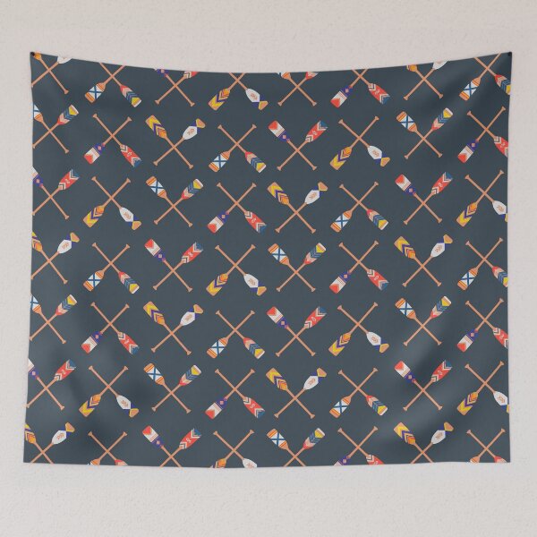Item preview, Canoe Paddles X Pattern - Charcoal designed and sold by EcoElsa.