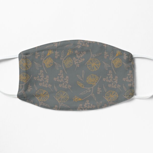 Campanula - Dark grey Spun Polyester Square Pillow - Floor Pillows - Fitted Masks Flat Mask