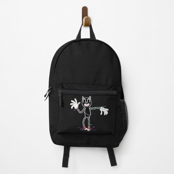 Black Cute Cartoon Cats Head Mini Backpack Bag