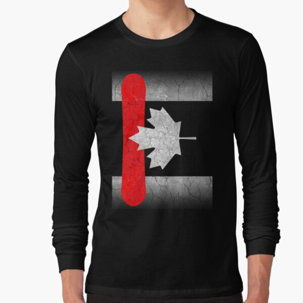 SNOWBOARDING CANADA FLAG Long Sleeve T-Shirt