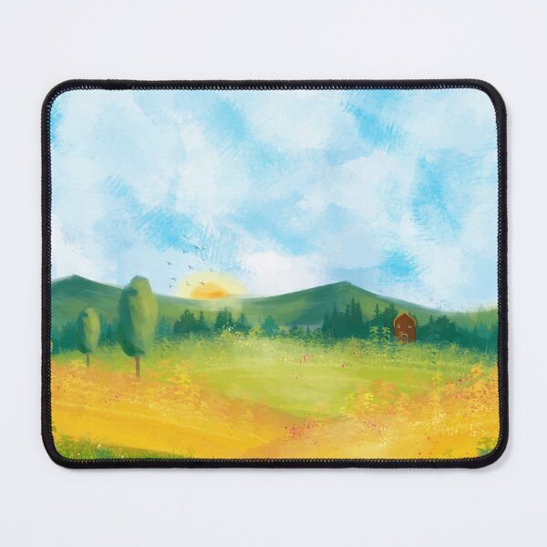 Item preview, Beautiful Watercolor Spring Countryside Landscape designed and sold by Vector Scout Lab.