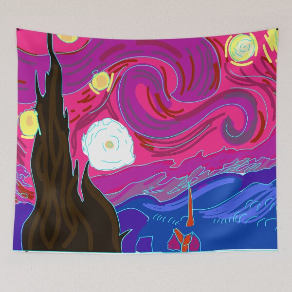 Item preview, Dawn Van Gogh Starry Night pastel color designed and sold by heyitsIrish.
