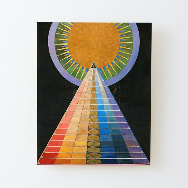 Hilma af Klint - Altarbild Nr. 1 Gruppe X Aufgezogener Druck auf Holz
