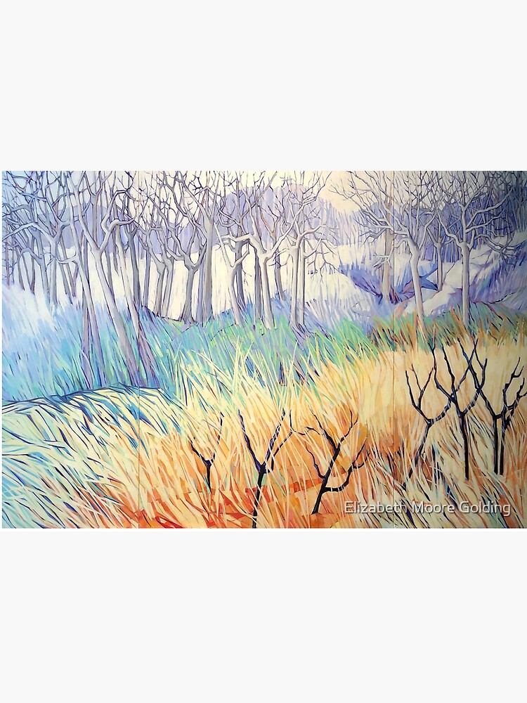 Norway: winter forest. Triptych. Oil on linen. by emgolding