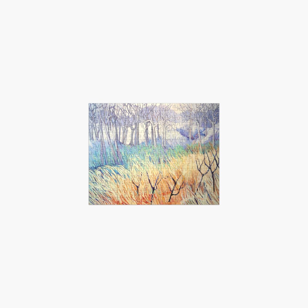 Norway: winter forest. Triptych. Oil on linen. Jigsaw Puzzle