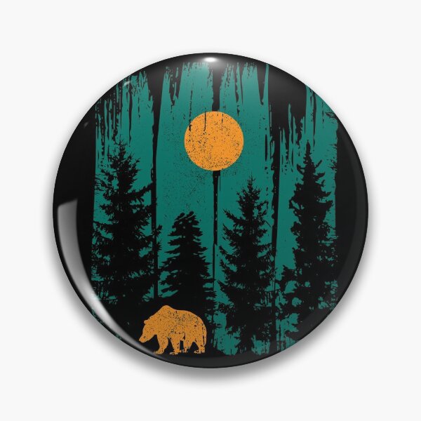 Item preview, Brown Bear Bear In The Forest Predator Adventure Retro Vintage Graphic designed and sold by brunsch-print.