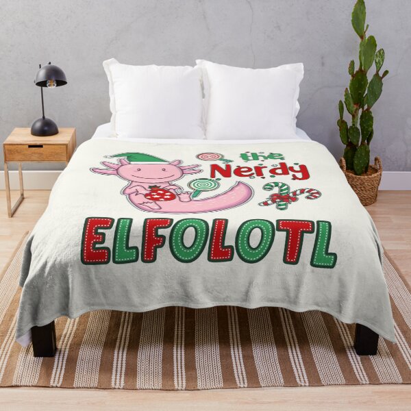 Item preview, Christmas Axolotl Elf - The Nerdy Elfolotl designed and sold by GrimButterfly.