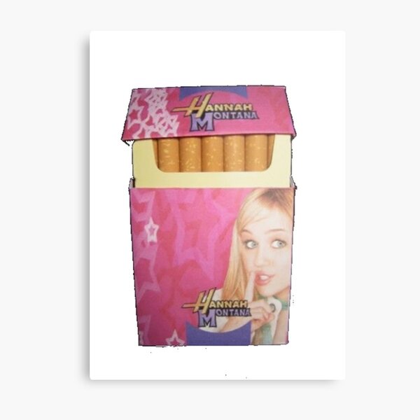 Hannah Montana Cigarets Pack Meme  Metal Print