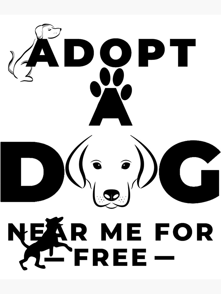 Adopt a dog near me Fitted  Photographic Print for Sale by
